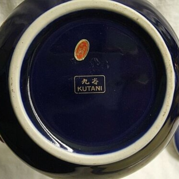 vintage Kutani Cobalt Blue Teapot - Picture 8 of 8